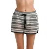 La Blanca On Shore Beach Cover-up Crochet Shorts In Multi
