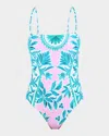 La Blanca Opulent Bandeau One-piece Swimsuit In Multi