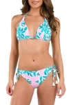 La Blanca Opulent Halter Bikini Top In Pink Multi