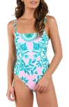 La Blanca Opulent Bandeau One-piece Swimsuit In Pink Multi