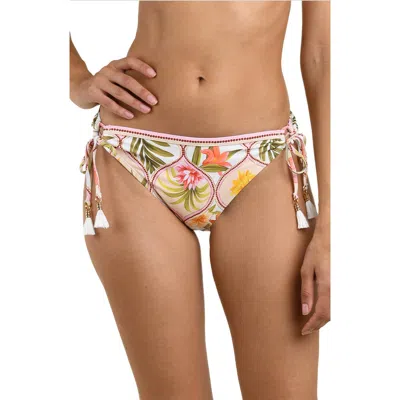 La Blanca Palm Adjustable Loop Hipster Bikini Bottoms In Multi
