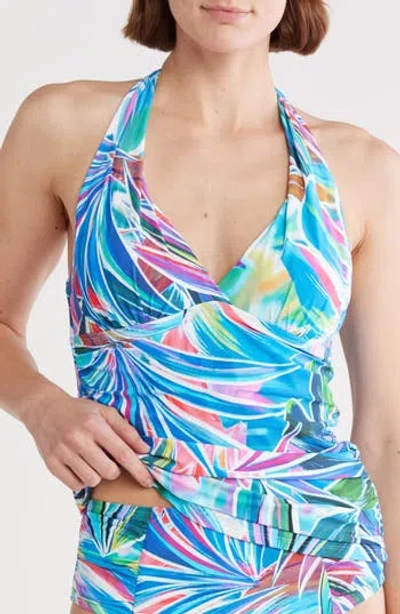 La Blanca Palm Goddess Halter Tankini