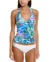 La Blanca Palm Halter Goddess Tankini Top