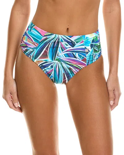 La Blanca Palm High-waist Bikini Bottom In Multi