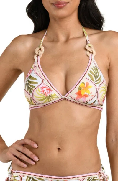 La Blanca Palm O-ring Bikini Top In Multi