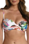 La Blanca Paradise Wrap Bikini Top In Multi