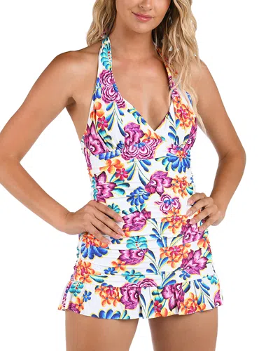 LA BLANCA PARADISO HALTER GODDESS TANKINI TOP