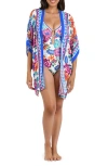 La Blanca Paradiso Open Front Cover-up Tunic In White