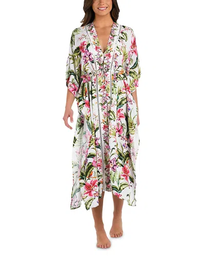 La Blanca Polynesian Kimono Swim Cover-up In Multi