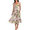 La Blanca Polynesian Tie Neck Midi Cover-up Dress