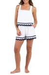 La Blanca Poolside Square Neck Cover-up Tank Top In White
