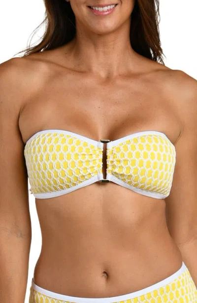 La Blanca Prep Bandeau Bikini Top In Yellow