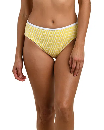 La Blanca Prep Mid Rise Bikini Bottoms In Yellow