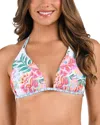 La Blanca Riviera Halter Bra Bikini Top In White