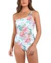 La Blanca Riviera Asymmetric One-piece Swimsuit In White
