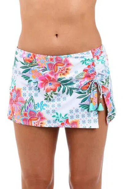 La Blanca Riviera Skirted Bikini Bottoms In White