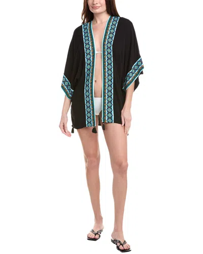 La Blanca Running Kimono In Black
