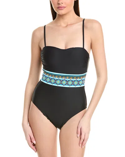 La Blanca Running Reversible Bandeau One-piece In Brown