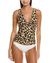 La Blanca Running Tankini Top In Brown