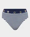 La Blanca Sail High Waist Bikini Bottom In Indigo