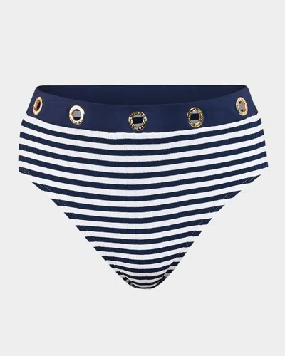 LA BLANCA SAIL HIGH-WAIST BIKINI BOTTOMS