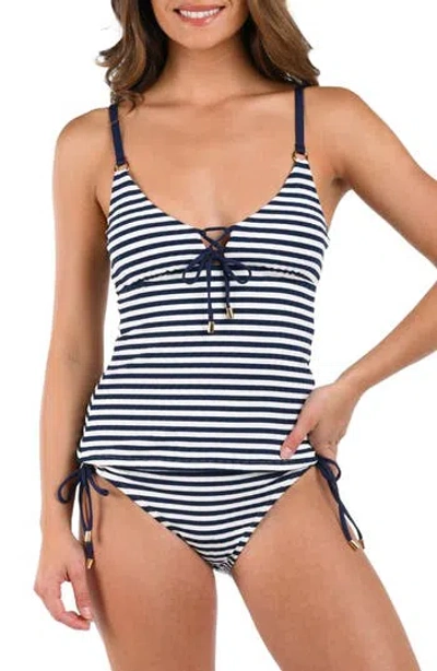 La Blanca Sail Tankini Top In Indigo