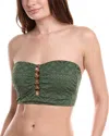 La Blanca Salt Beaded Ladder Detail Bikini Top In Green
