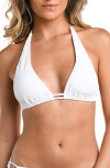 La Blanca Salt Halter Neck Bikini Top In White