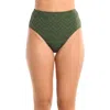 La Blanca Salt High Waist Bikini Bottoms In Olive