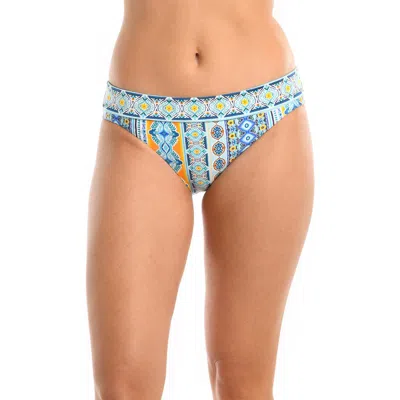 La Blanca Scarf Banded Hipster Bikini Bottoms In Ice Blue
