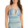 Shop La Blanca Scarf Keyhole Tankini Top In Ice Blue