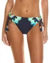 La Blanca Seas Adjustable Loop Hipster Bikini Bottom In Blue