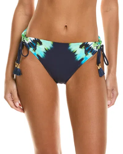La Blanca Seas Adjustable Loop Hipster Bikini Bottom In Blue