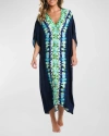 LA BLANCA SEAS TIE-DYE MAXI CAFTAN