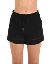 La Blanca Seaside Beach Cover Up Shorts In Black