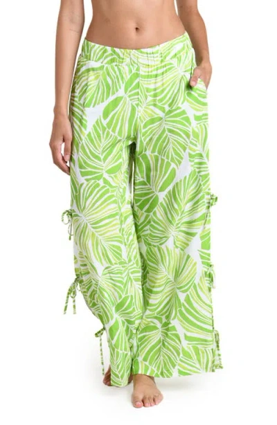 La Blanca Serene Palm Cover-up Pants In Green