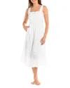 La Blanca Shadow Smocked Bodice Cover-up Sundress In Gray