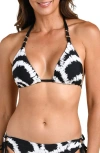 La Blanca Shadows Halter Bikini Top In Multi