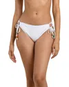 La Blanca Shellbound Side Tie Bikini Bottoms In White