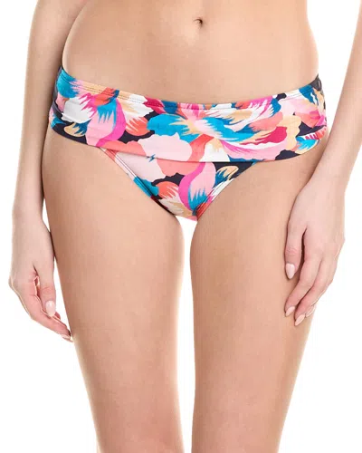 La Blanca Shirred Band Hipster Bikini Bottom In Blue