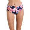 La Blanca Shirred Banded Hipster Bikini Bottoms In Multi