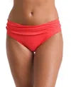 La Blanca Island Goddess Hipster Bikini Bottoms In Guava