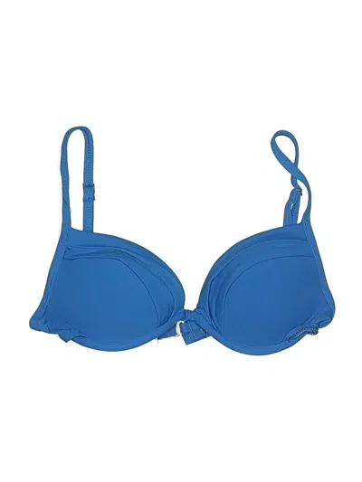 Pre-owned La Blanca Sleeveless Top Blue Sweetheart Neckline Tops