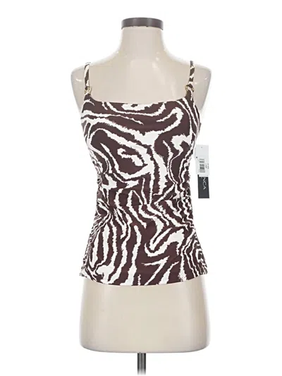 La Blanca Sleeveless Top Brown Halter Neckline Tops