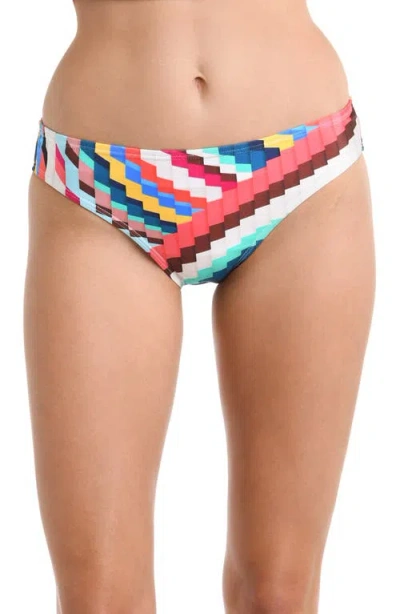 La Blanca Slice Hipster Bikini Bottoms In Blue/green Multi