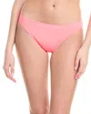 La Blanca Solid Hipster Bikini Bottom In Pink
