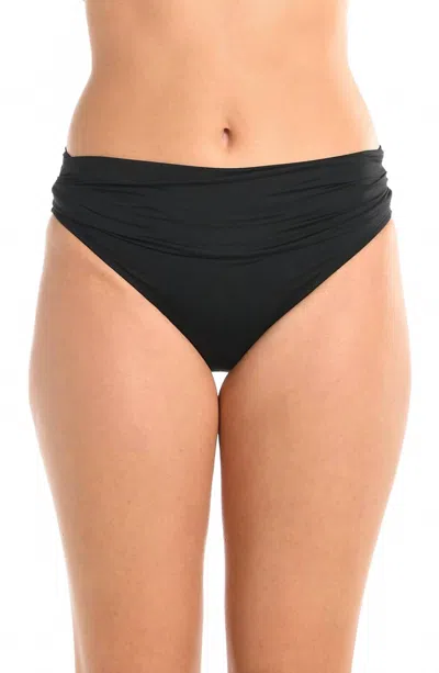 La Blanca Standard Island Goddess Shirred Band Hipster Bottom In Black
