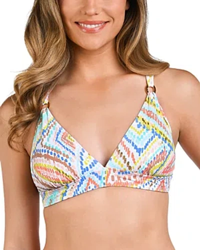 La Blanca Sunbaked Jewels Clean Tall Bikini Top In Blue