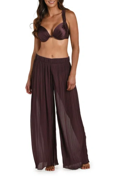 La Blanca Sunbeams Pleat Cover-up Pants In Brown