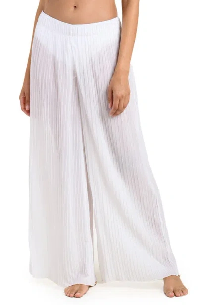 La Blanca Sunbeams Pleat Cover-up Pants In White